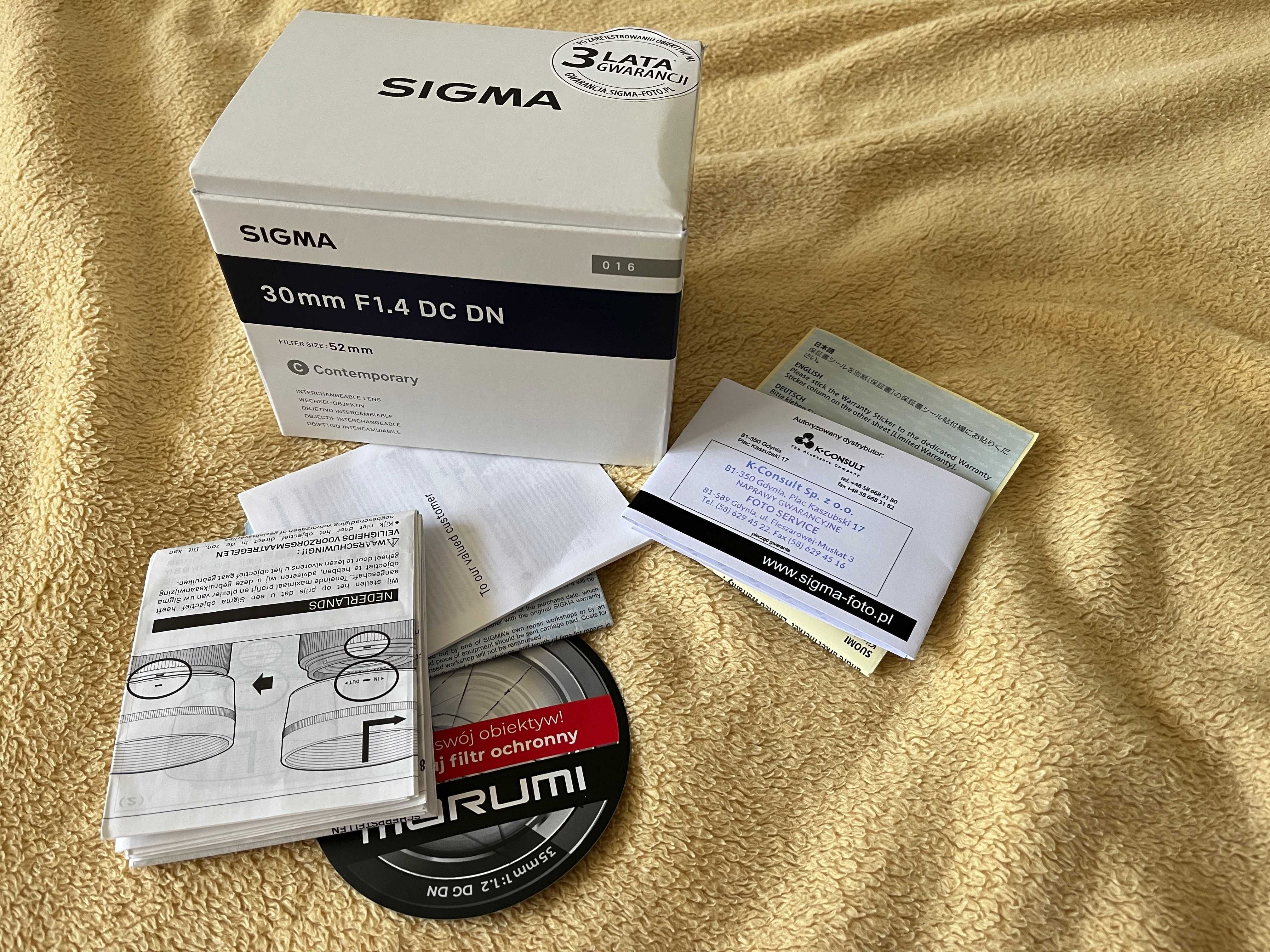 obiektyw Sigma 30mm DC DN F1.4 z bagnetem Sony mount E