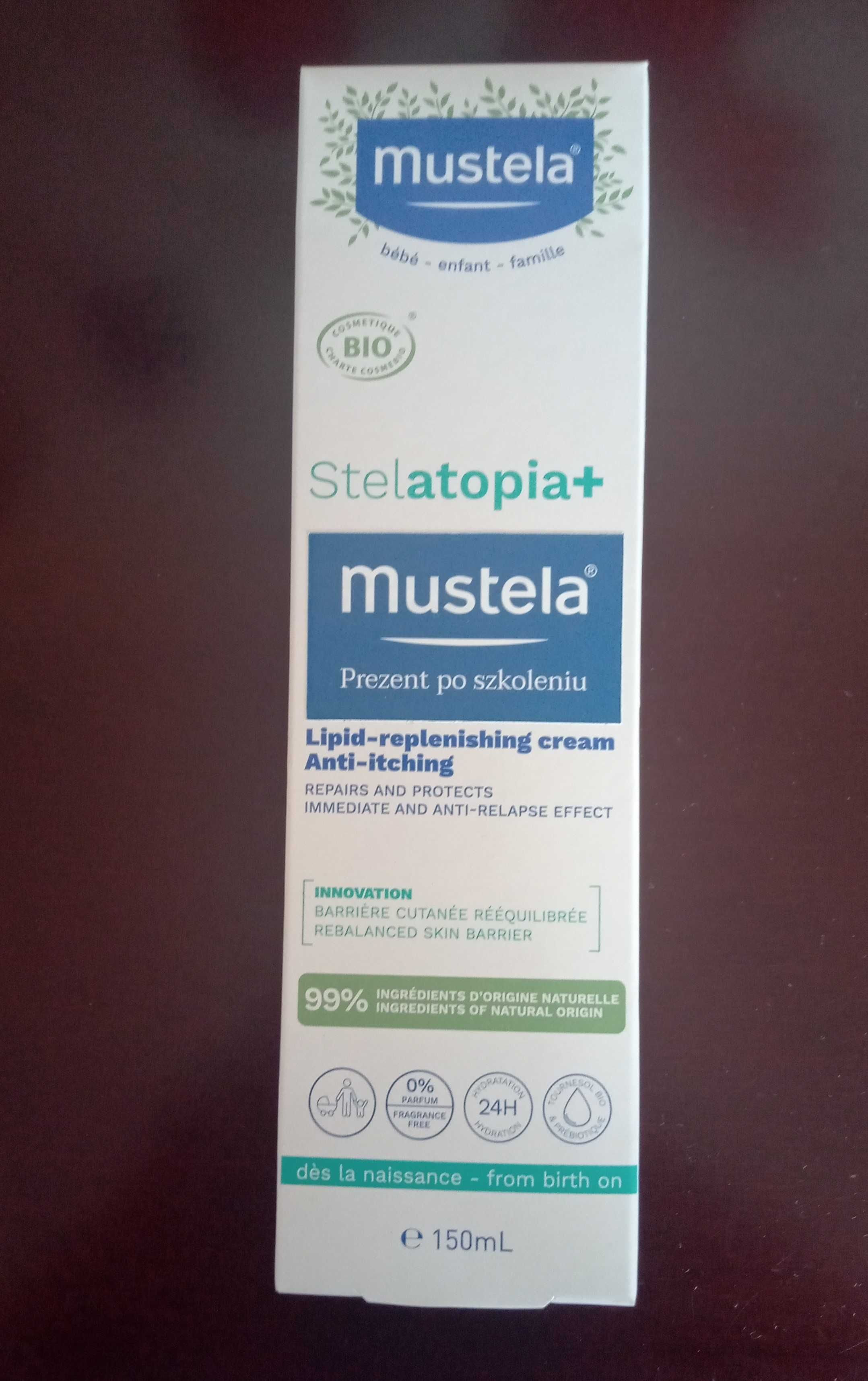 Mustela Stelatopia+ krem uzupełniający lipidy, 150 ml