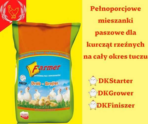 Pasza BROJLER 2 dla brojlerów od 11 dnia kruszona 25kg Farmer
