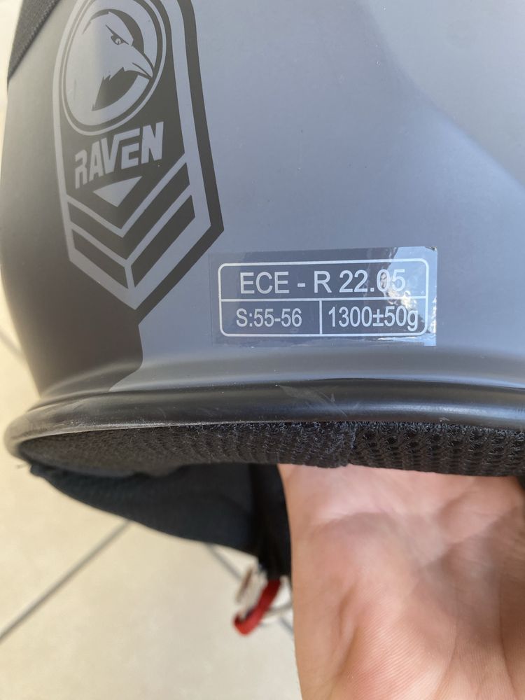 Kask crossowy, rowerowy Raven Airborne Split Czarno-Szary full face
