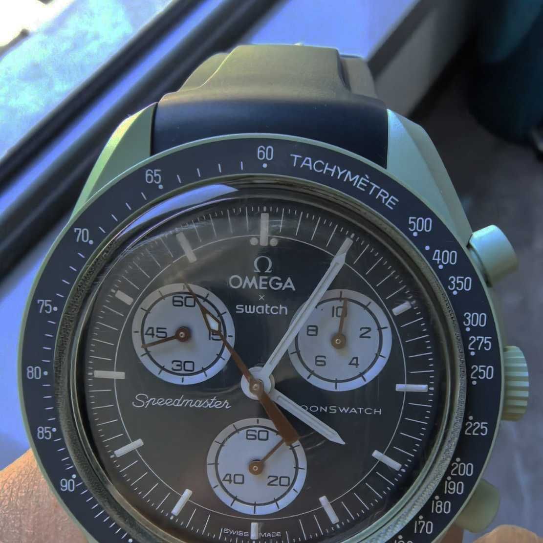 Omega x Swatch Ziemia SO33G100 - świetny stan, gotowy