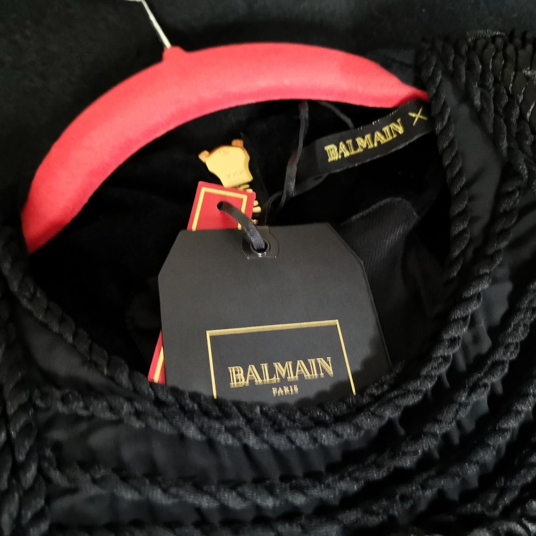 WYPRZEDAŻ #2 BALMAIN HM kolekcjonerska sukienka 34 metki velvet