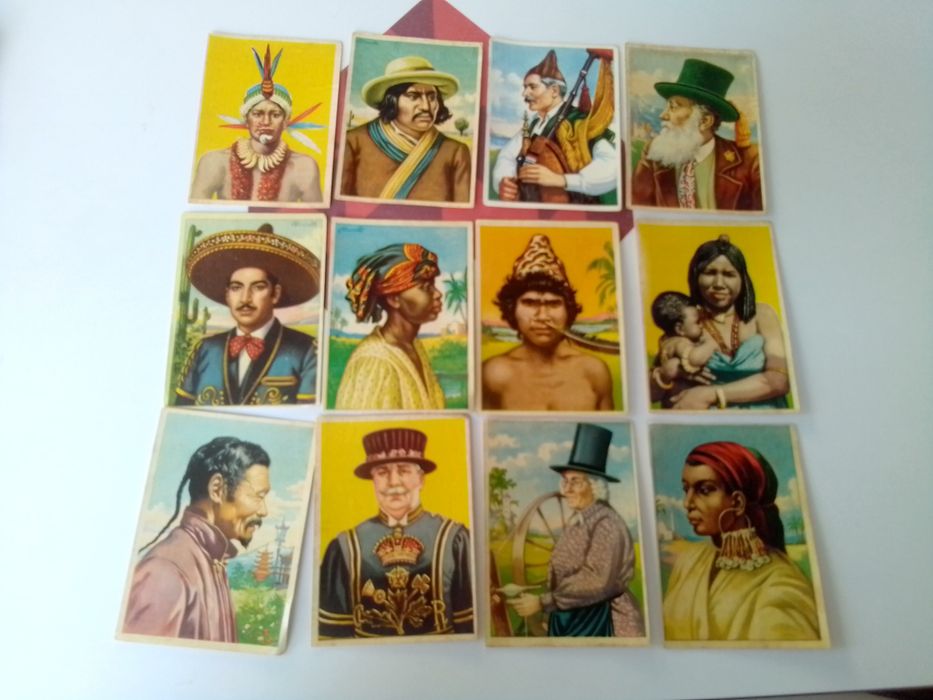 Cromos antigos raças humanas cada 1€
