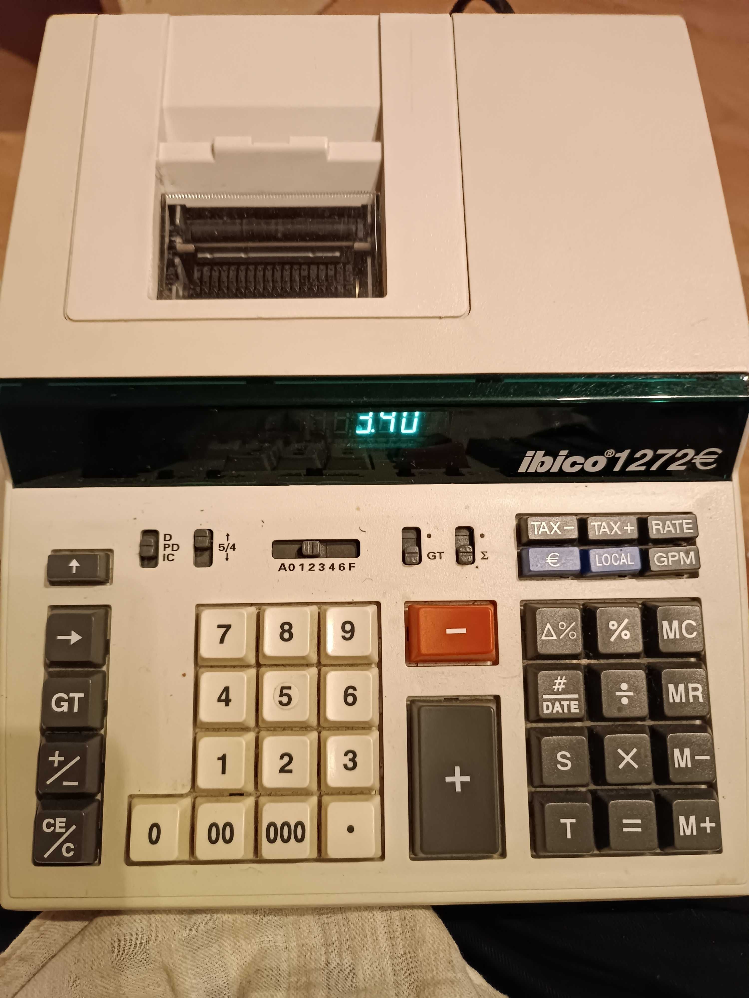 Máquina Calculadora e Recibo antiga