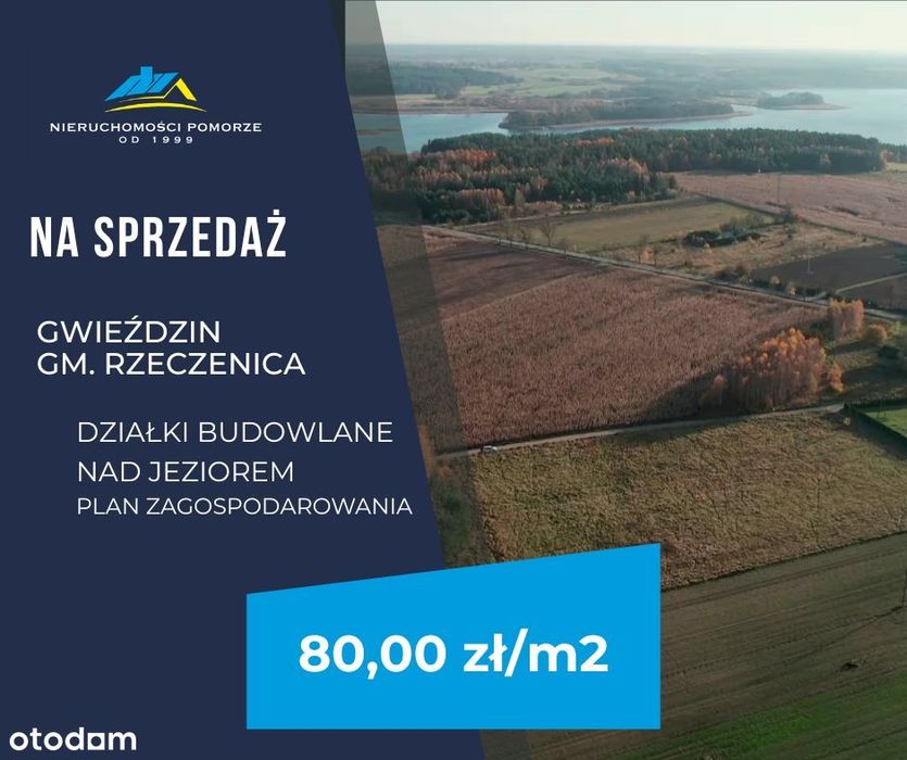 Działki budowlane Gwieździn w otoczeniu lasów i jezior