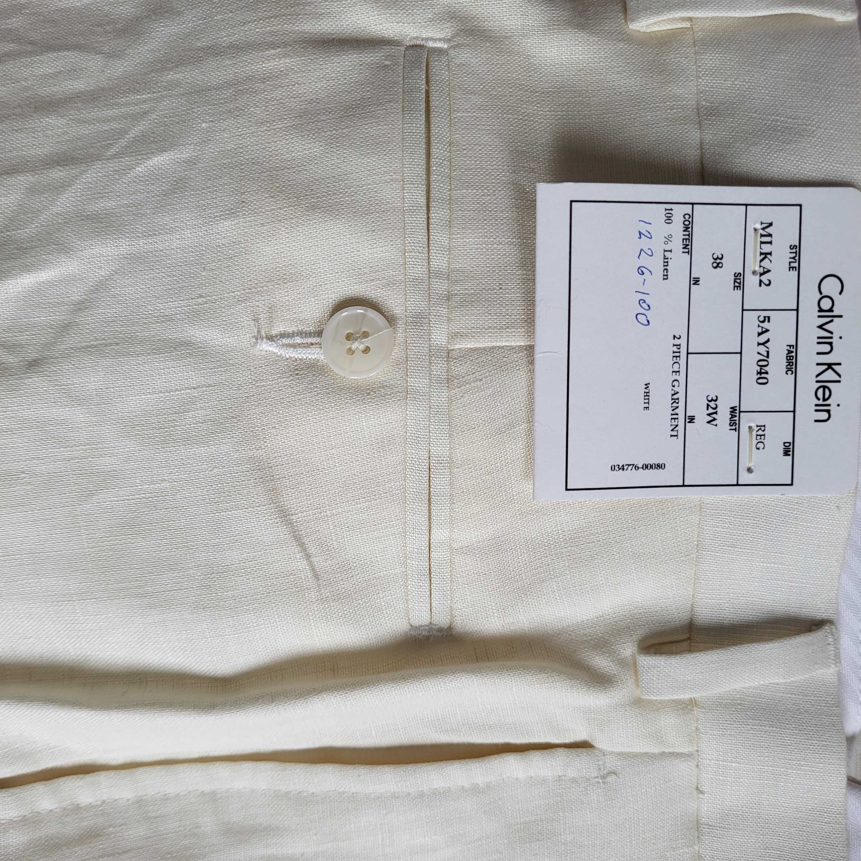 Garnitur męski Calvin Klein lniany
