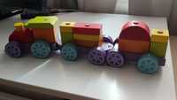 Дерев'яний дитячий поїзд, паровоз, розбірний, конструктор