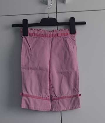 Spodnie spodenki na lato dla dziewczynki róż 86/92