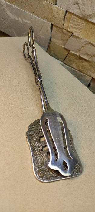 800 проба. Срібло щипці для торта