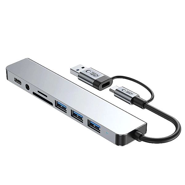 Tech-Protect Hb06 Hub Adapter 9In1 Type-C + Usb2.0 + Usb3.0 + Sd/Tf +