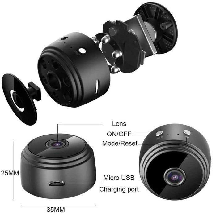 Беспроводная КАМЕРА видеонаблюдения с ДАТЧИКОМ движения и ночная!