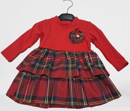 Vestido Natalício Cardado | Novo |Tam. dos 9 aos 36m