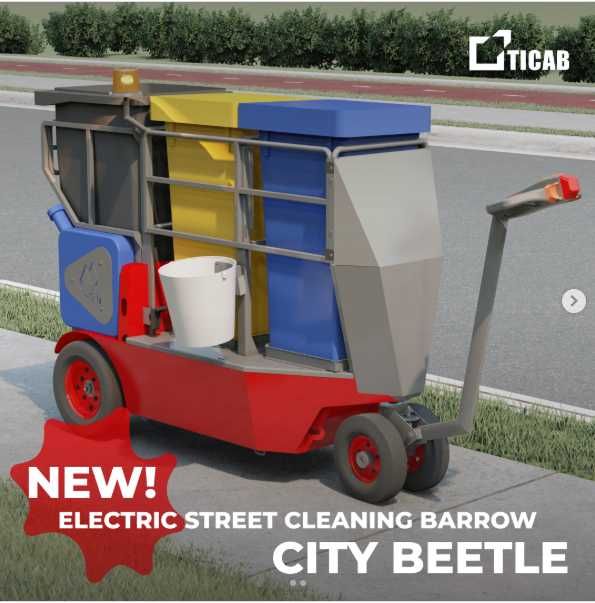 Wózek do segregacji śmieci TICAB City Bittle
