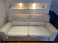 Sofa em Pele - Bege 2Lug