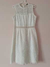 Biała, koronkowa sukienka House, XL