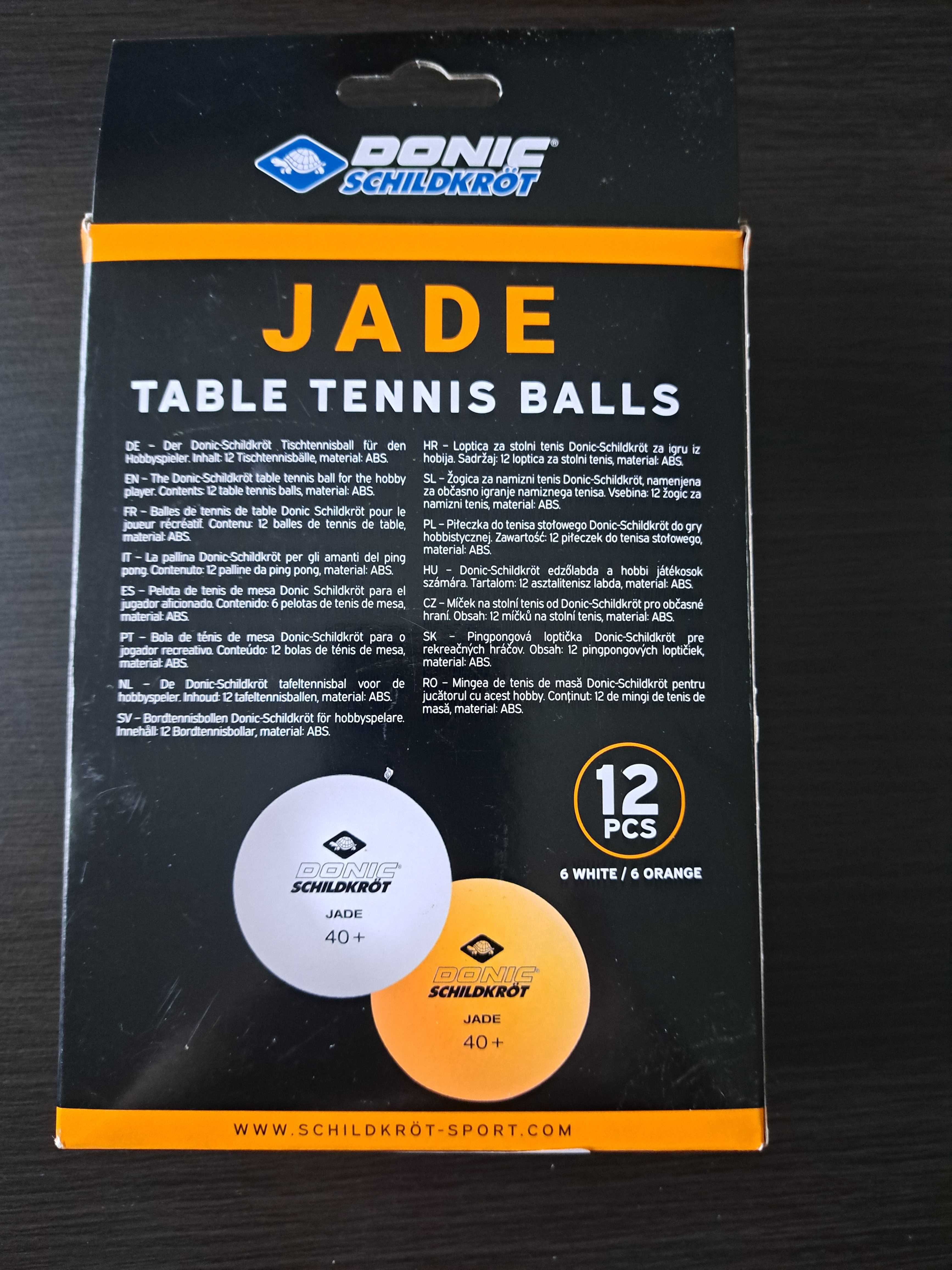 Piłeczki do tenisa stołowego Donic-Schildkröt JADE ping pong 12 sztuk