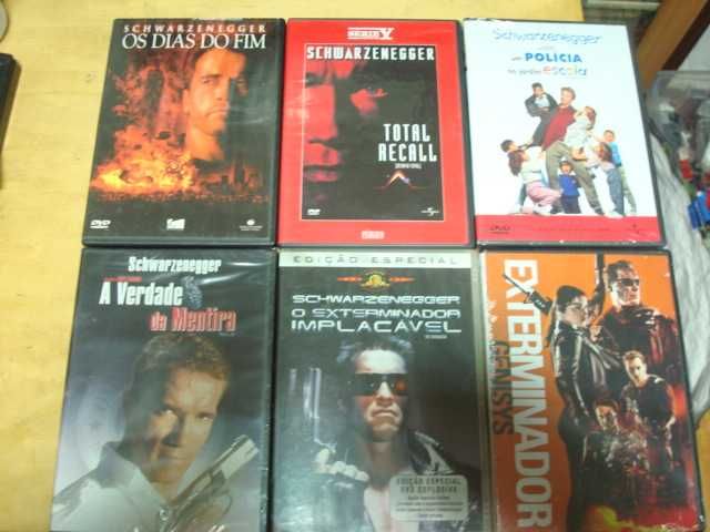 9 dvds arnold schwarzenegger, predador,exterminador genisys