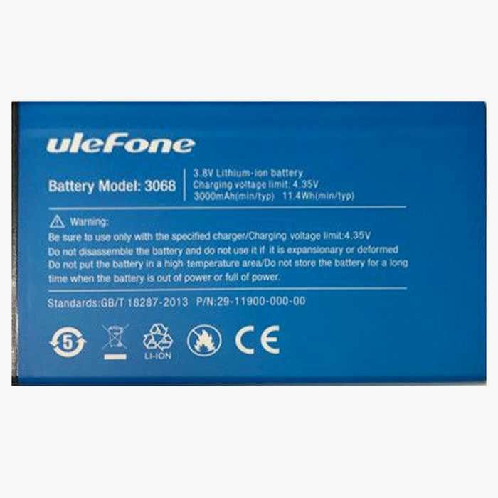 Нова батарея на Ulefone S1 (3068) аккумулятор