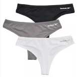 Reebok Thong Agatha Womens 3 Pack rozmiar L Stringi damskie 3 kolory