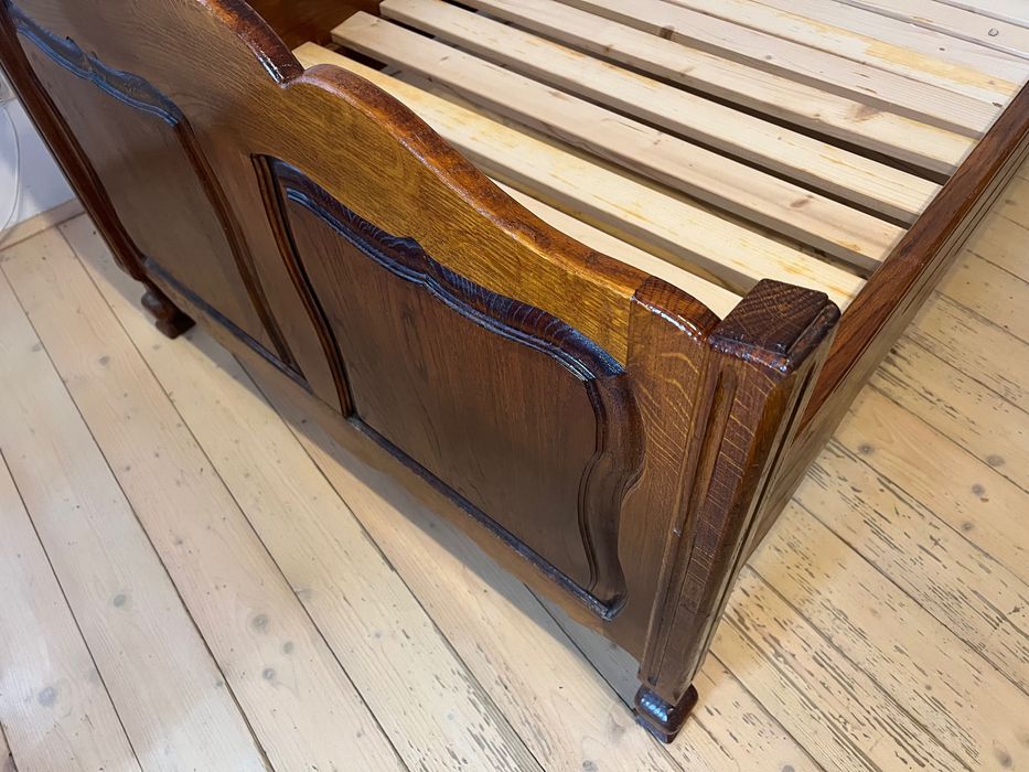 ręcznie robione dębowe łóżko 110x208