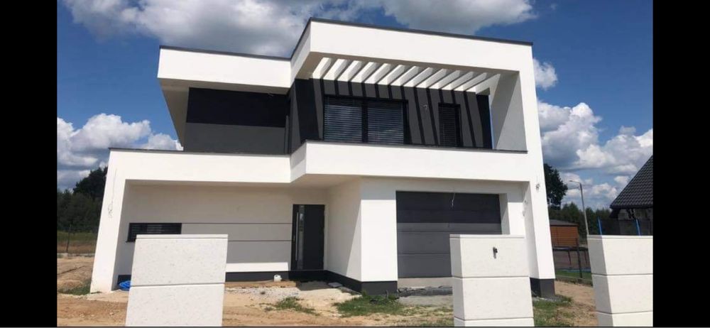 ELEWACJE DOCIEPLENIE na gotowo od190zl/m2-tynk silikonowy styr. grafit