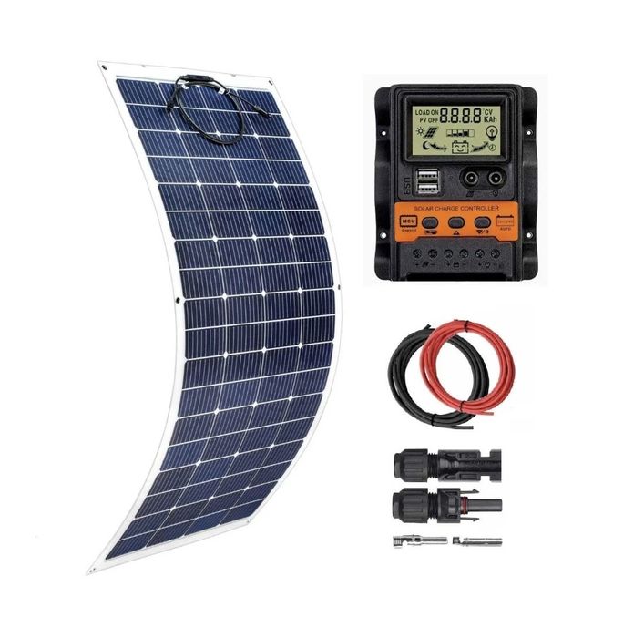 Ładowarka turystyczna panel słoneczny elastyczny 12V 100W reg. 20A