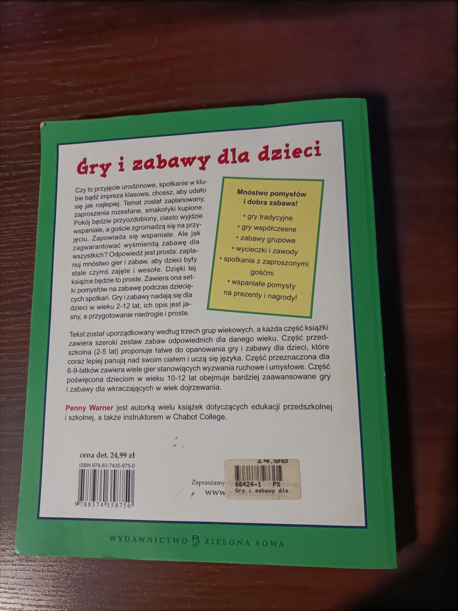 Gry i zabawy dla dzieci Penny Warner