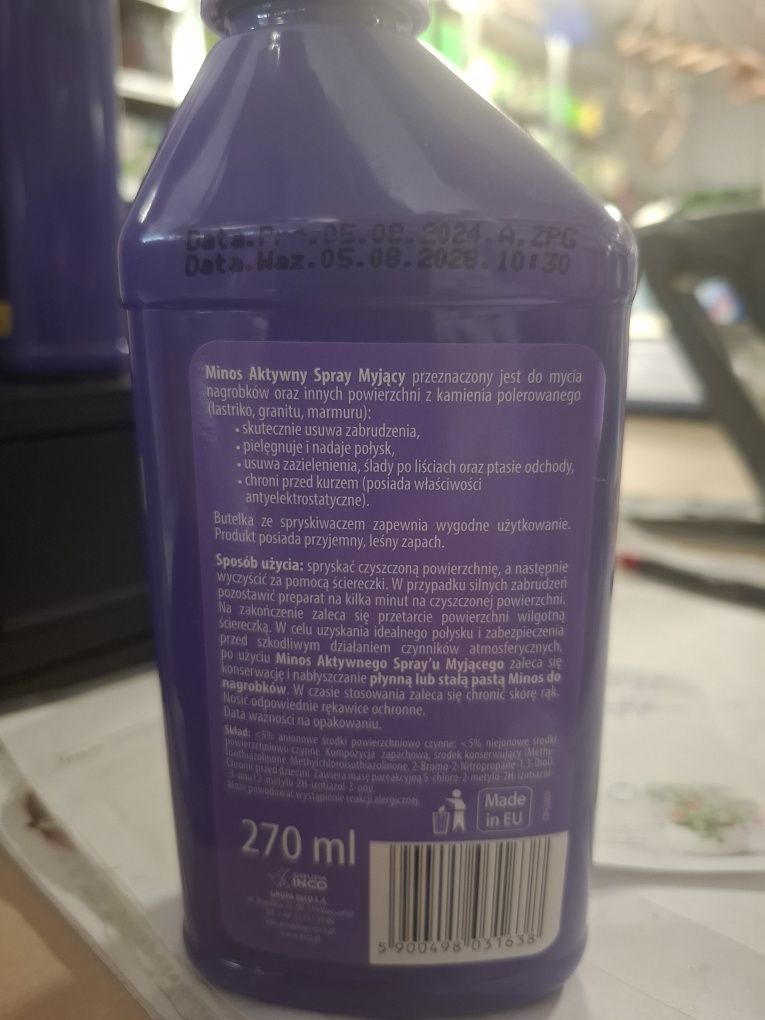 aktywny spray myjący do nagrobków 270ml