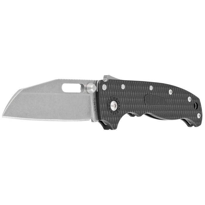 Nóż składany Demko AD20.5 Shark Foot Black Grivory, Stonewashed D2 by