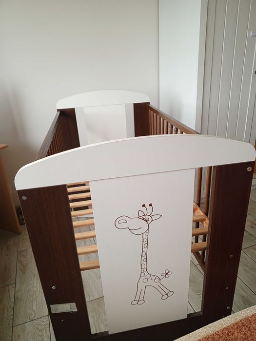 Łóżeczko kołyska Safari Żyrafa z płozami