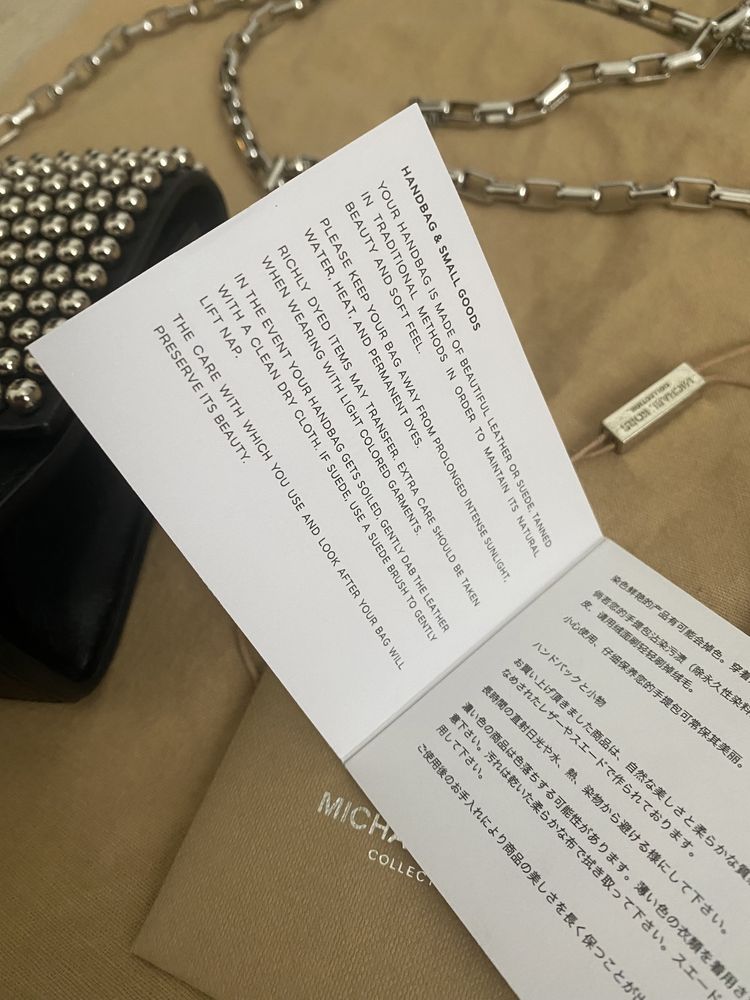 Czarna torebka kopertówka Michael Kors skóra cielęca