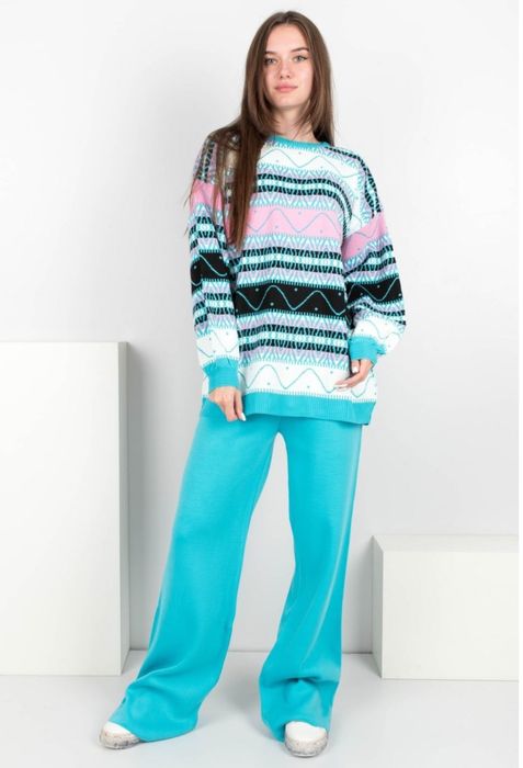 Зимовий трикотажний теплий костюм