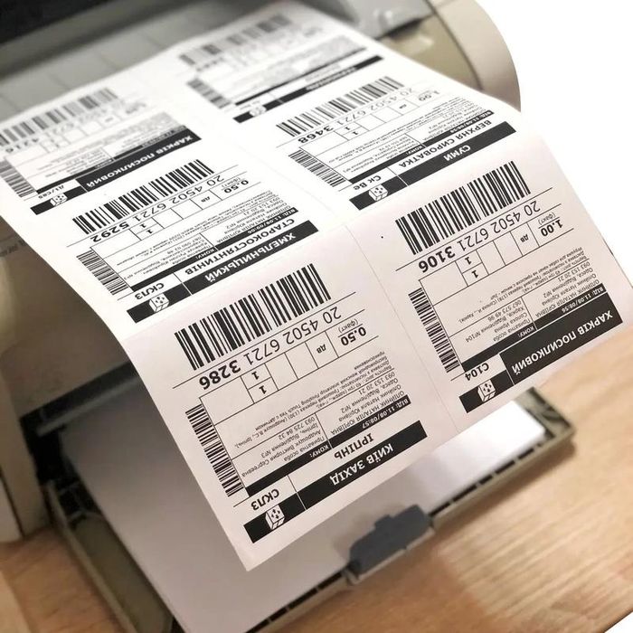 Папір А4 самоклейкий 6 етикеток 100 штук