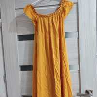 Sukienka pastelowa M L Xl pomarańczowa morelowa