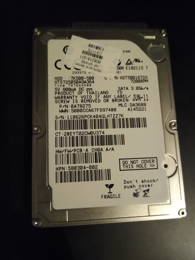 Dysk HDD 500  GB