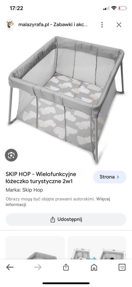 Skip hop łóżeczko kojec