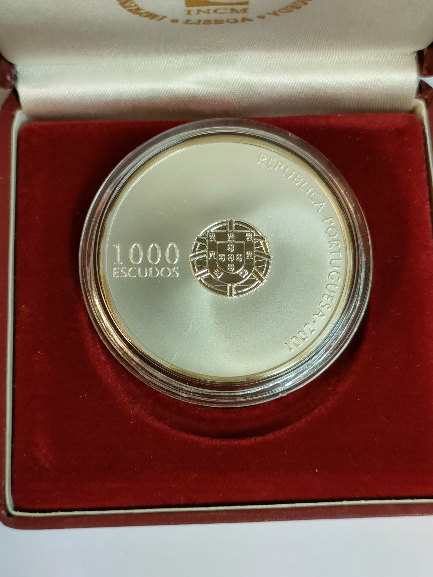 Moeda 1000$00 Campo.Europeu Futebol  2004 / Prata Proof