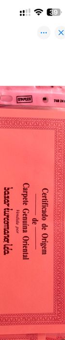 Tapete Persa com certificado autenticidade Bazar Turcomano