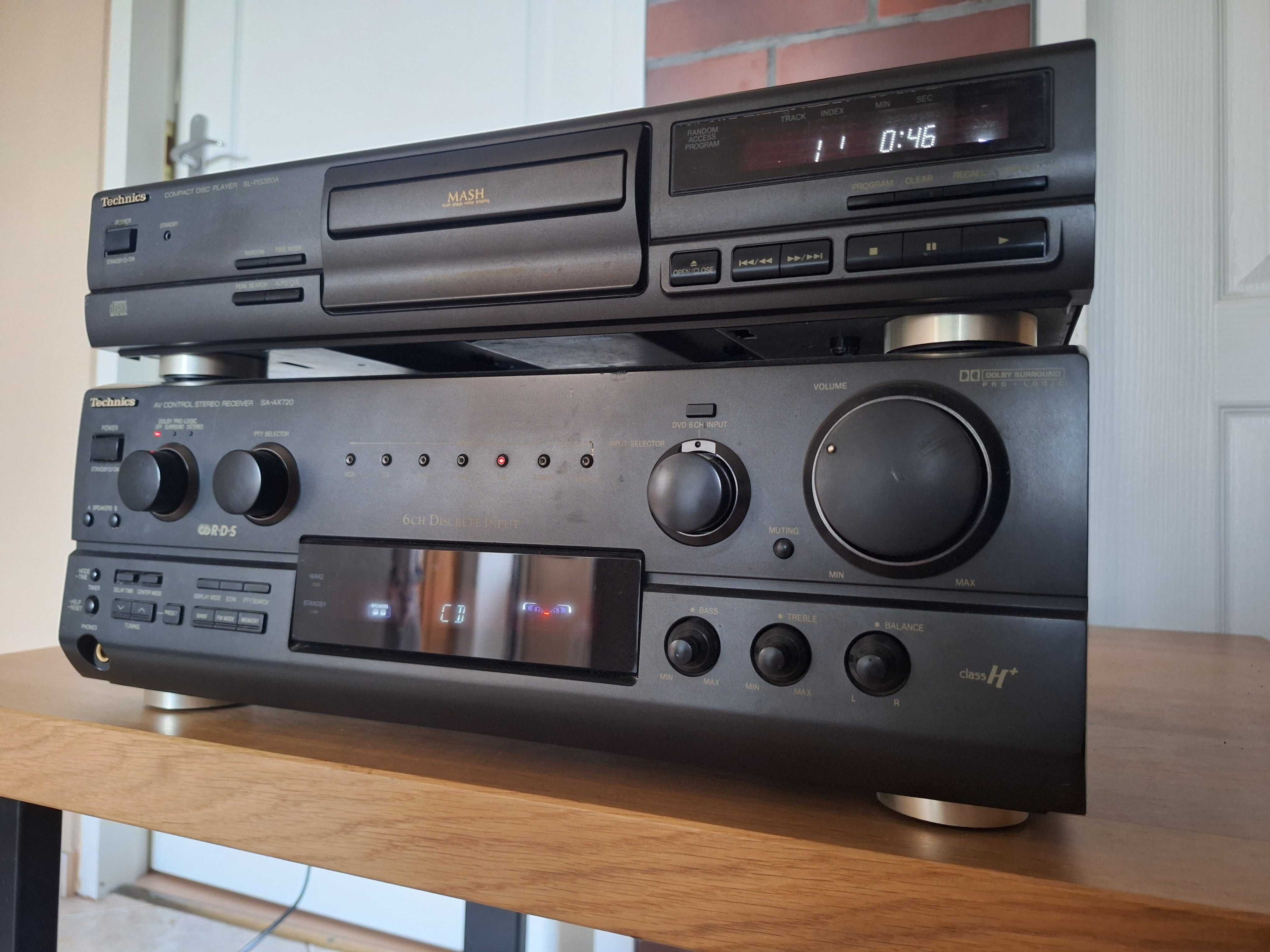 amplituner Technics SA-AX720   CD SL-PG380A