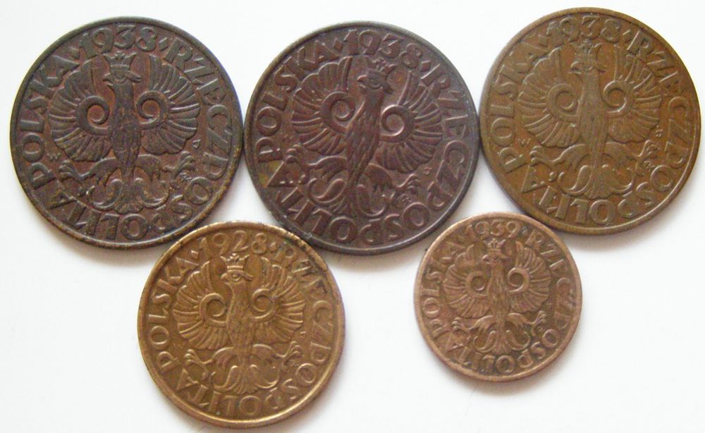 Monety Czechosłowacja Zestaw ,Polska.