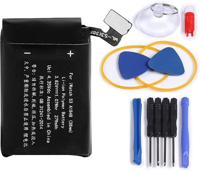 zestaw do wymiany baterii a1848 newashan do apple watch 3 generacji