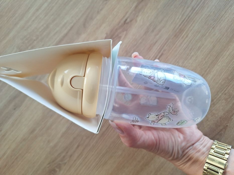 Butelka ma wodę bidon ze słomką kibus puchatek nowa