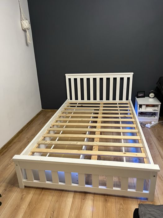 Łóżko dwuosobowe rama składana IKEA + szuflada