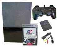 Sony PlayStation 2 Slim SCPH-90004 czarna (Cały zestaw + Gra GT4)