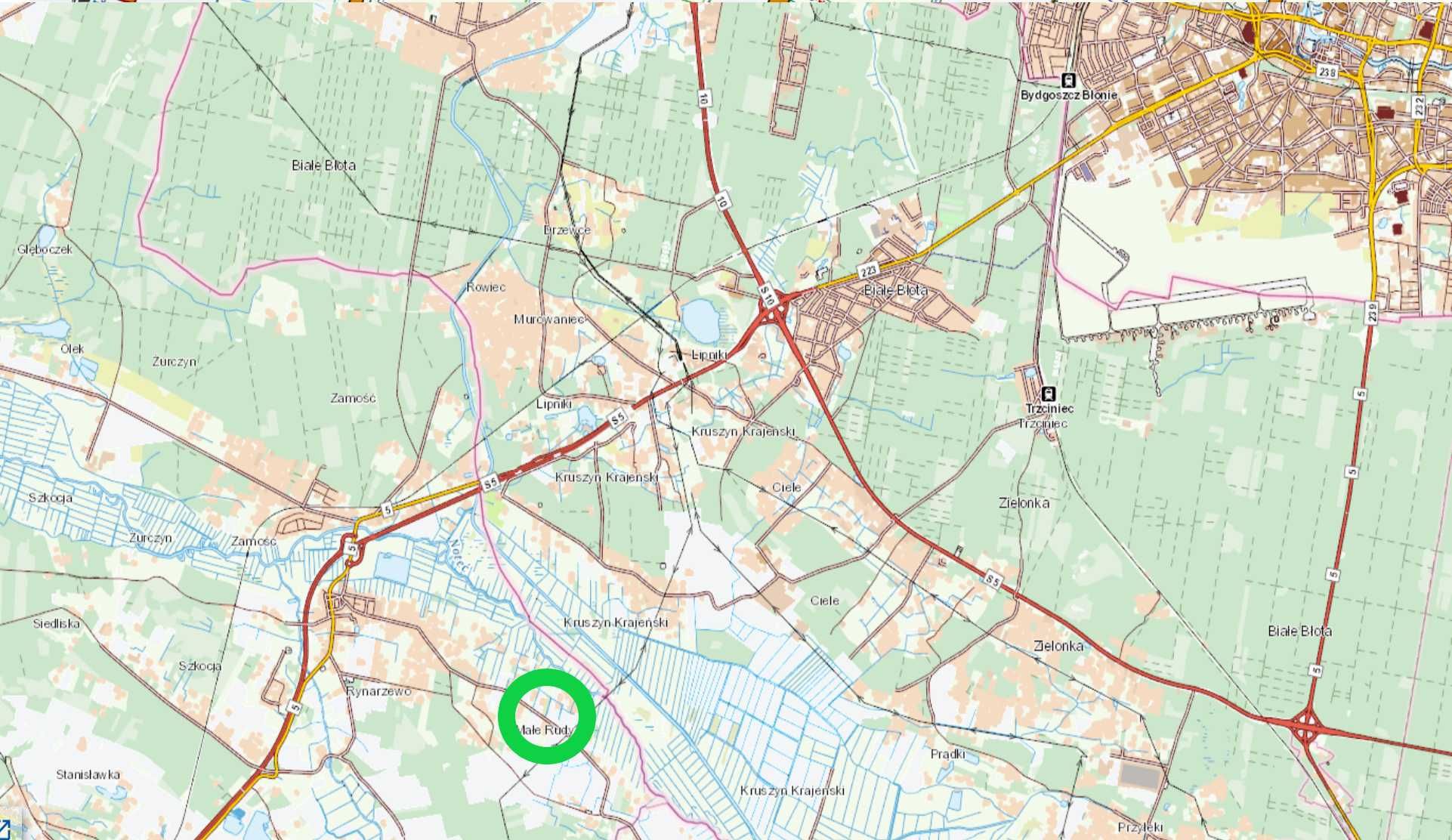 Działka budowlana, wszystkie media Małe Rudy/Rynarzewo/Szubin