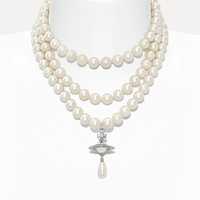 Vivienne westwood triple pearl, вивьен вествуд намисто, кулон, подвеск