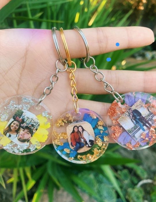 Porta-chaves Personalizáveis em Epóxi com Fotografia