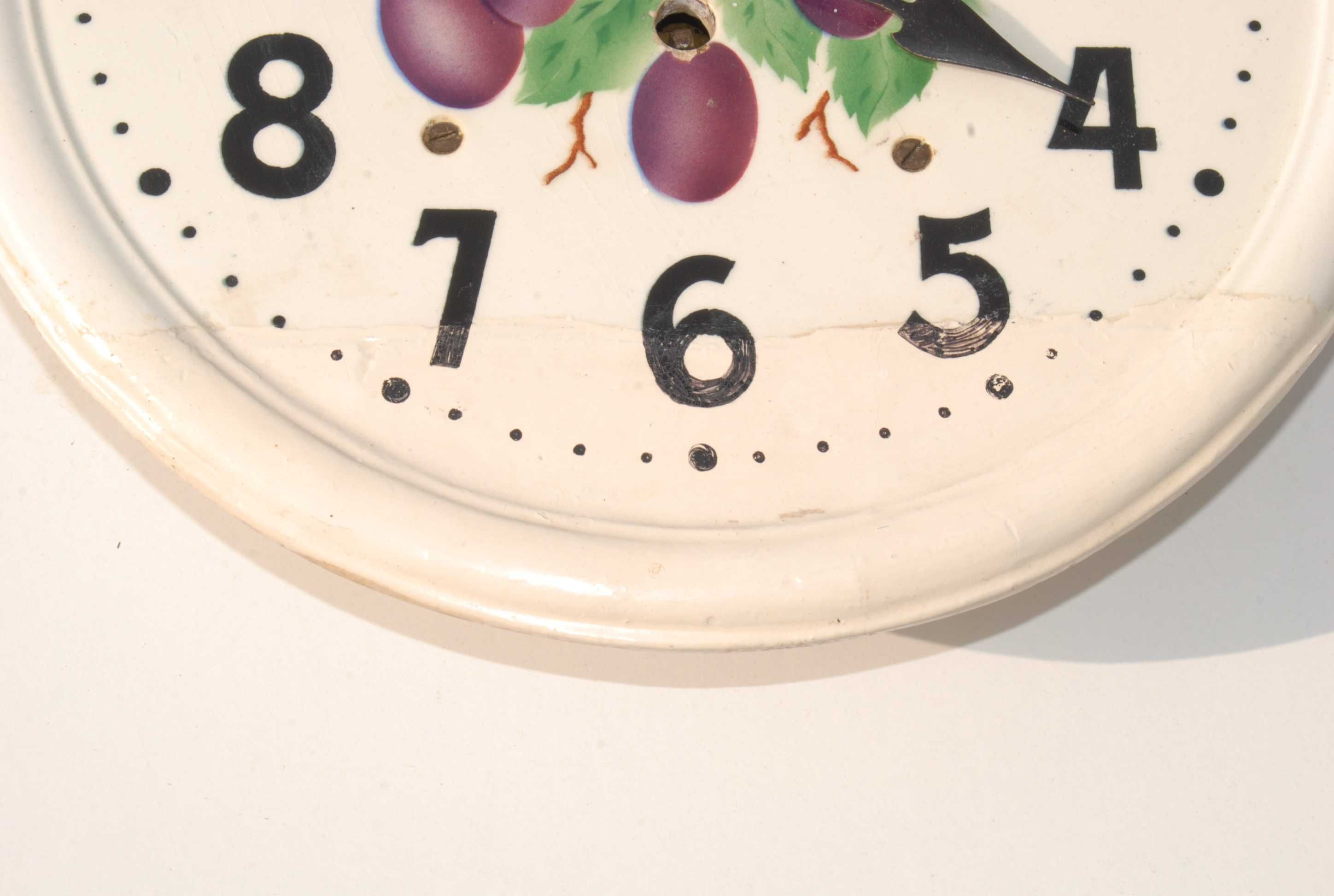 Stary porcelanowy zegar  wiszący śliwki Eska antyk unikat zabytek