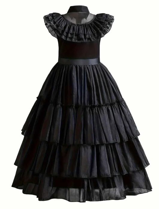 Nowy strój Wednesday Addams, r. 146/152 przebranie
