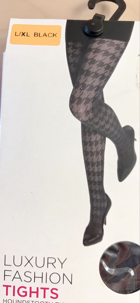 Collants pretas com riscas opacas